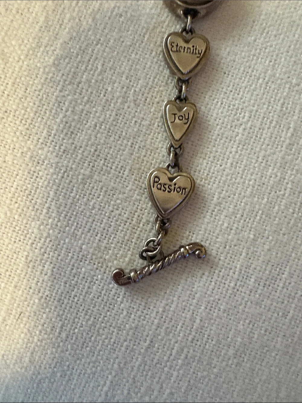 Brighton Silver-Tone Bracelet Watch with Amber and Olive Hearts